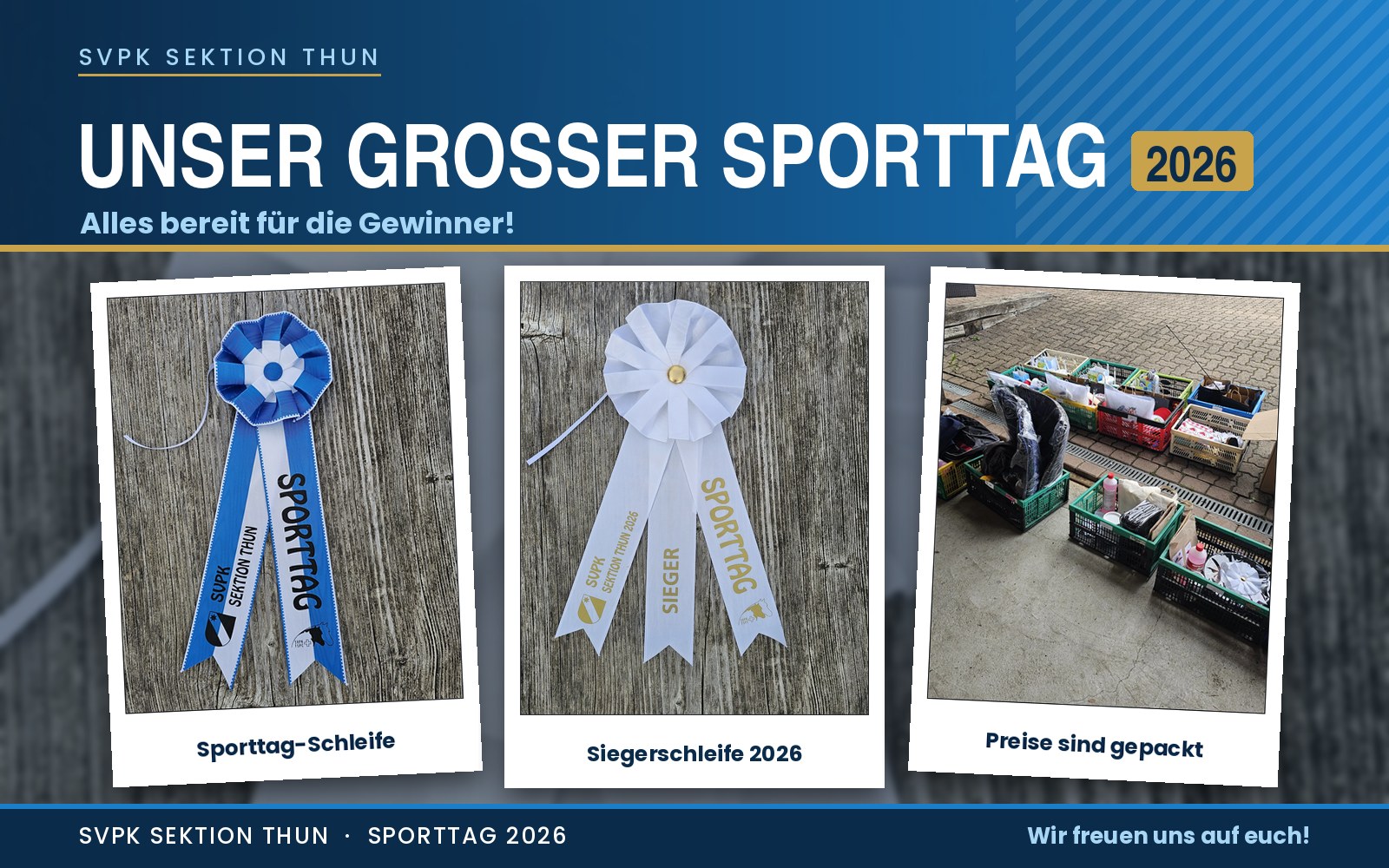 Sporttag 2026 – Schleifen und Preise bereit
